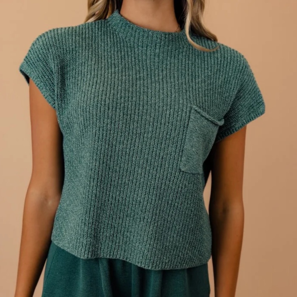 NWT FREE PEOPLE FP Beach Emerald Spell Combo Freya Sweater 2 PC Set SZ: XL/Tall - Picture 5 of 16